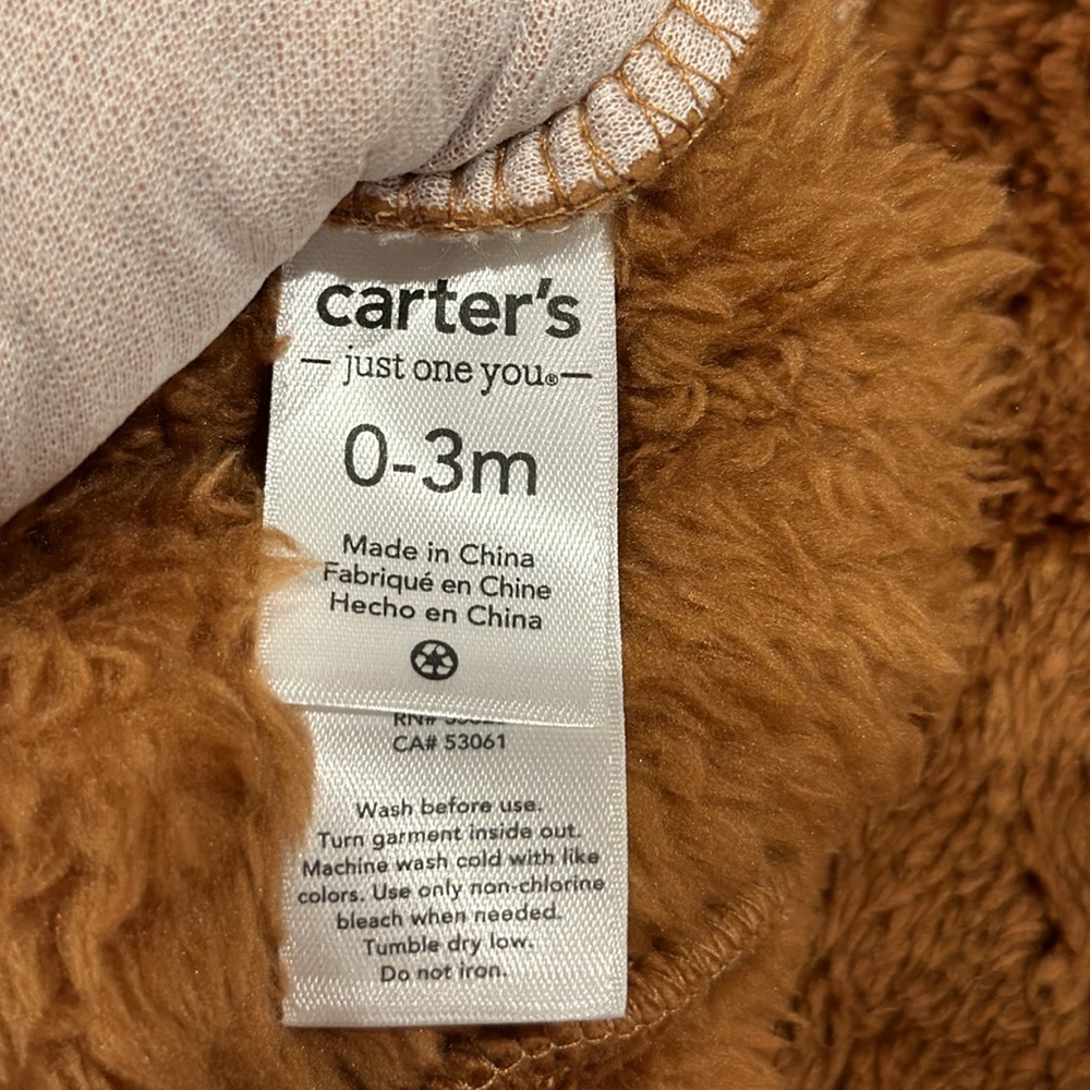Carters zip up jacket with hat - Picture 3 of 4
